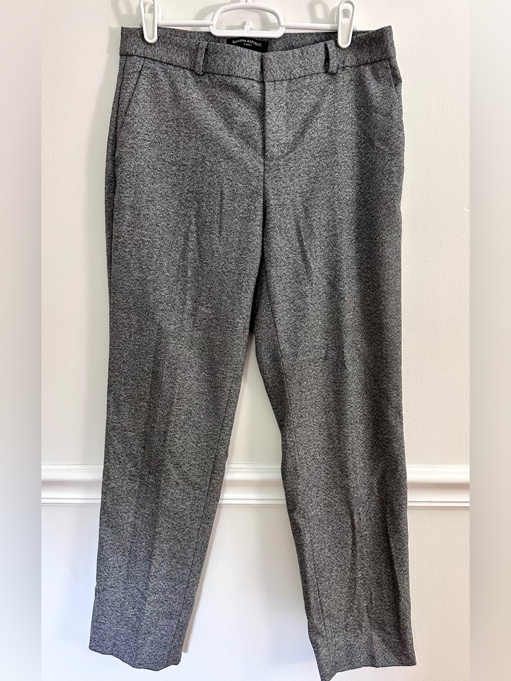 Banana Republic Avery Fit Size 2 Gray Ankle Pants Marled Texture Trouser